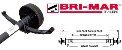 BRI-MAR Factory Replacement Trailer Axles