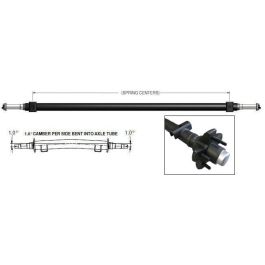 CARRY-ON 3.5K Straight Trailer Axle with Idler Hubs, 84" H.F. / 70" S.C