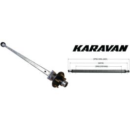 KARAVAN 82.70" Galvanized Trailer Axle with Hubs (2,700 lbs) #310-03471-GL