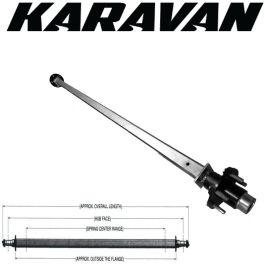 KARAVAN 86.25" Galvanized Trailer Axle with Hubs (2,700 lb.) Model #310-01984-GL