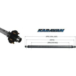 KARAVAN 87.32" Trailer Axle with Hubs (3,500 lb.) Model #310-03472-GL