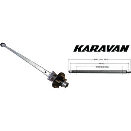 KARAVAN 88" Galvanized Trailer Axle with Hubs (3,500 lb.) #310-01118-GL-G
