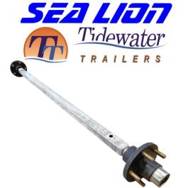 SEA LION 1.5-Inch Square Trailer Axle (2,000 lbs.), 69-3/4-Inch H.F. #30207