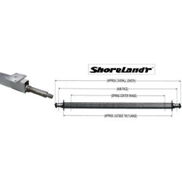 SHORELAND'R 52-Inch Galvanized Straight Trailer Axle #6888700