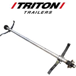 TRITON 88.25-Inch Galvanized PWC Trailer Axle with Springs (2,700 lbs.) #23029