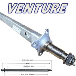 VENTURE 89.88" Square Galvanized Trailer Axle (3,750 lbs) Model #20014