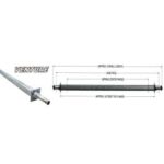 VENTURE 92.13" Galvanized Square Trailer Axle (3,750 lb.) Model #20019