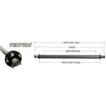 VENTURE 92.13" Square Galvanized Trailer Axle (3,750 lb) with Hubs #200190