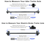 3.5k TK Electric Brake Cambered RV Trailer Axle - 3500 lb - 5x4.5 Lug - Image 2