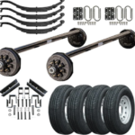 7k TK Trailer Axle - 7000 lb Electric Brake 8 lug - (4" Drop)